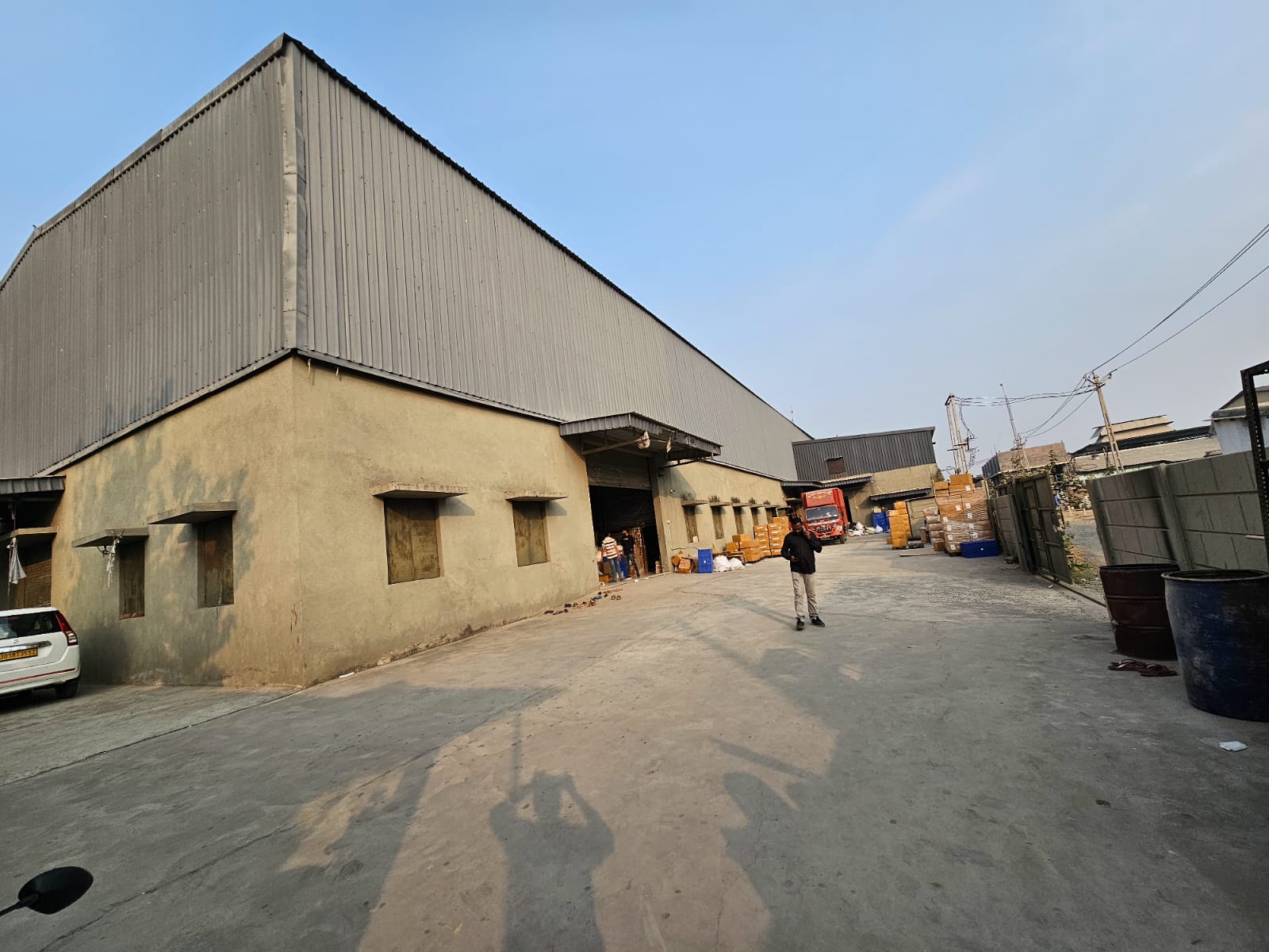 Sanand warehouse — exterior of the industrial shed